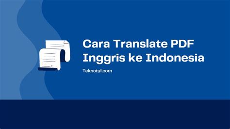 translate indo ke inggris pdf